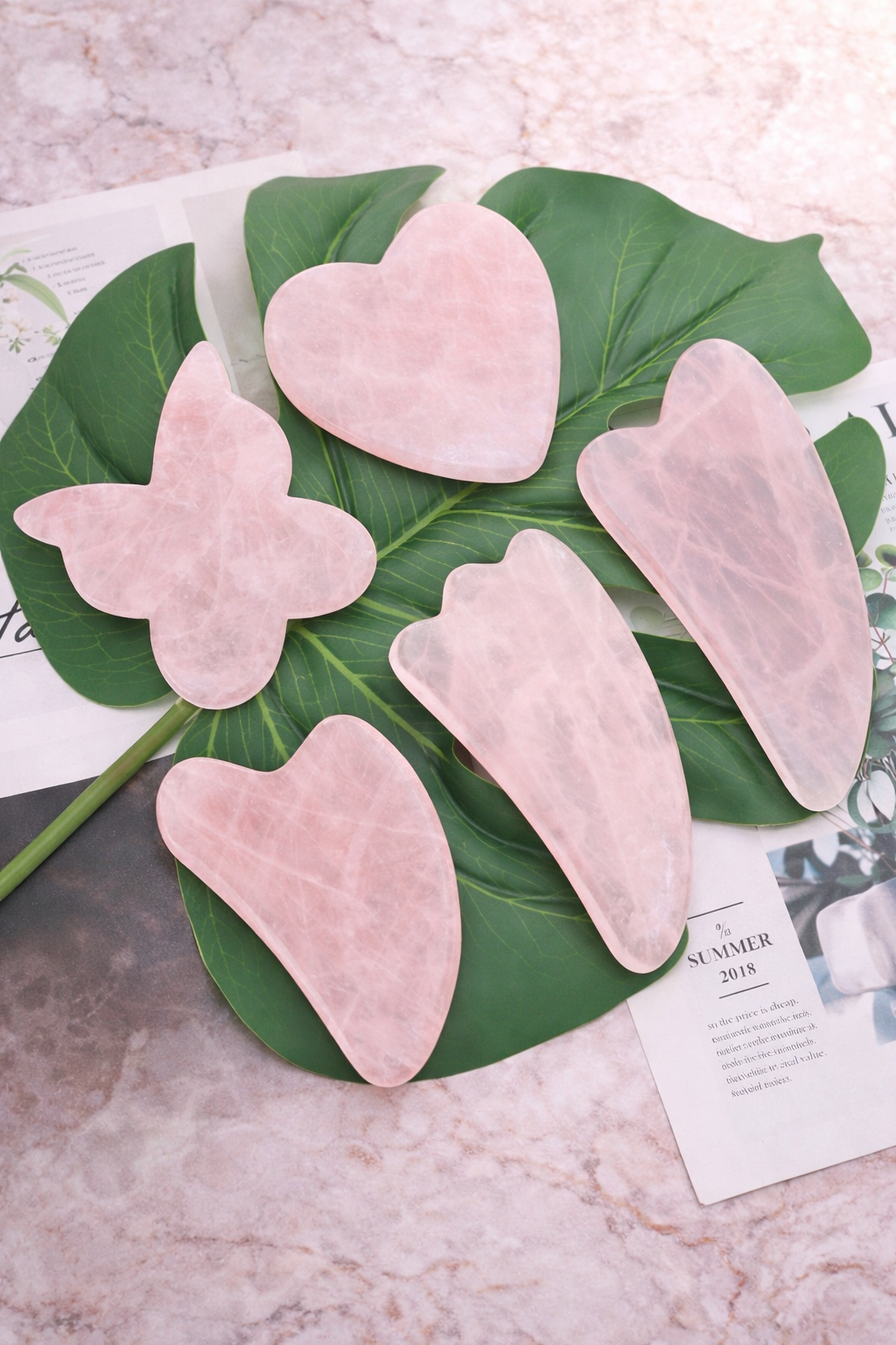 Whole Massage Gua Sha Tools Natural Rose Quartz Massage Stone