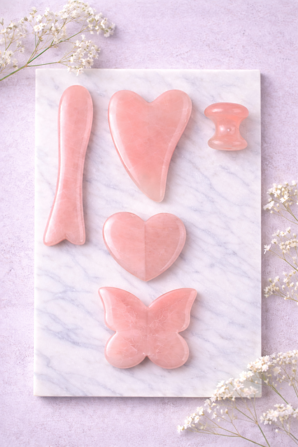 Whole Massage Gua Sha Tools Natural Rose Quartz Massage Stone